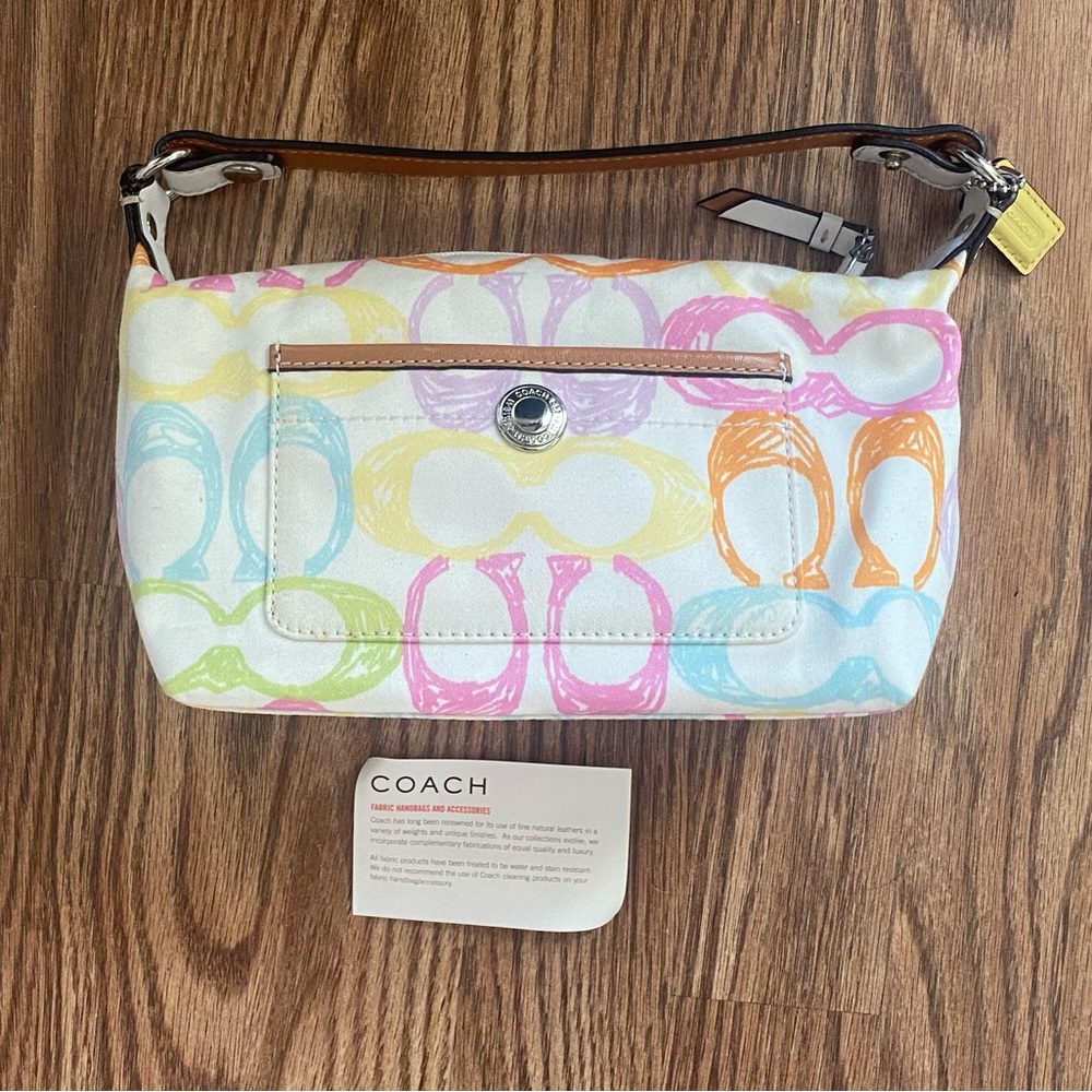 NWOT Y2K Pastel Coach logo Mini Bag. Never used.